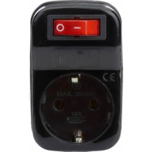 Özbience Akım Korumalı Anahtarlı Priz 16A 250V Siyah, Güçlü Aşırı Yük Koruması