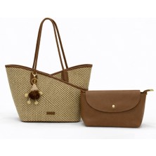 Kriste Bell Kadın Çanta Hasır Taba 26763-H