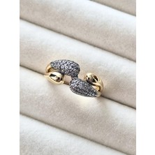 Diva Viva - Noir Pebble Ikili Form Yüzük (KOD-430)