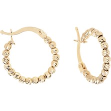 Hakan Mücevherat Dorika Toplu 14 Ayar Altın Halka Küpe 1,5 cm