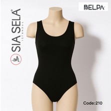 Belpa Sıla Sella Kadın Siyah Klasik Atleti Body – Sıfır Kol