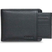 Guard Gizli Kart Bölmeli Siyah Hakiki Deri Yatay Model Klasik Erkek Cüzdan // XD-1320-ST