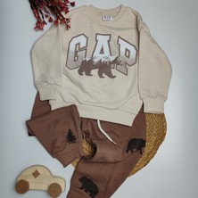 Moda Rüyası Bej Orman Temalı Erkek Çocuk Alt Üst Takım