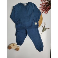 Moda Rüyası Lacivert Sweatshirt Eşofman Erkek Çocuk Alt Üst Takım
