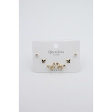 Royaleks Çoklu Set Küpe - Altın