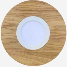 42CM Yuvarlak Meşe Kaplama LED Tavan Aydınlatması,yatak Odası,koridor,banyo,balkon..