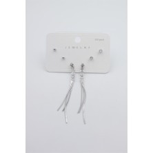 Royaleks Çoklu Set Küpe - Gümüş