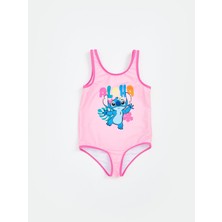 Lc Waikiki Yeni Sezon Stitch Baskılı Hızlı Kuruyan Kız Çocuk Mayo