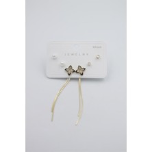 Royaleks Çoklu Set Küpe - Altın