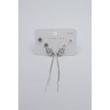 Royaleks Çoklu Set Küpe - Gümüş