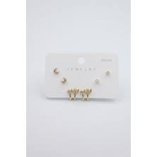 Royaleks Çoklu Set Küpe - Altın