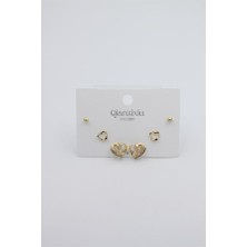 Royaleks Çoklu Set Küpe - Altın