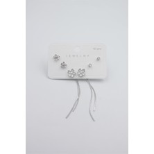 Royaleks Çoklu Set Küpe - Gümüş