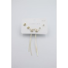 Royaleks Çoklu Set Küpe - Altın