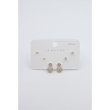 Royaleks Çoklu Set Küpe - Altın