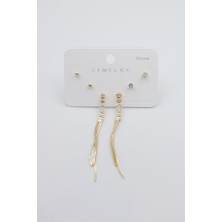 Royaleks Çoklu Set Küpe - Altın