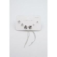 Royaleks Çoklu Set Küpe - Gümüş