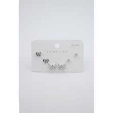 Royaleks Çoklu Set Küpe - Gümüş