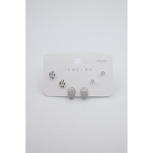 Royaleks Çoklu Set Küpe - Gümüş