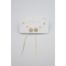 Royaleks Çoklu Set Küpe - Altın