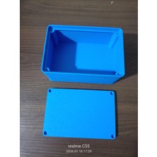 Elektronik Projekutusu 123*83*52 mavi gri siyah ve beyaz renkler var