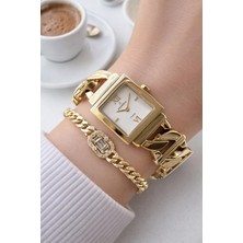 Essence Sarı Kadran 2 Yıl Garantili 3 Atm Suya Dayanıklı Kadın Kol Saat+Bileklik 1224.130