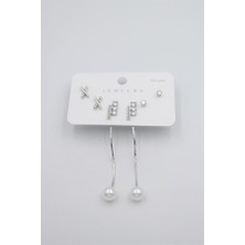 Royaleks Çoklu Set Küpe - Gümüş