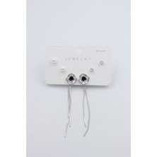 Royaleks Çoklu Set Küpe - Gümüş