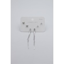 Royaleks Çoklu Set Küpe - Gümüş