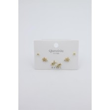 Royaleks Çoklu Set Küpe - Altın