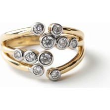 Diva Viva - Cosmic Drop Çoklu Taşlı Yüzük (KOD-432)