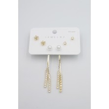Royaleks Çoklu Set Küpe - Altın