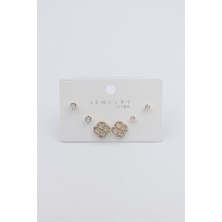 Royaleks Çoklu Set Küpe - Altın