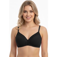 Bonbon Kadın Pamuklu Balensiz Jakarlı  Kaşkorse Rib Soft Bra Sütyen BB2103
