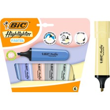 Bic Marking Flat Highlighter 6'lı Kutu Pastel