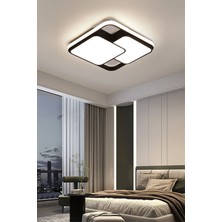 Normadia Siyah 2'li Kare 50X50CM Kumandalı Dimli LED Tavan Lambası