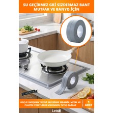 Letsii Su Geçirmez Gri Sızdırmaz Bant Mutfak ve Banyo Için