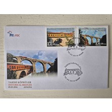 Edi Antik Adana Tarihi Köprüler Zarf Ilk Gün Zarfı. 2016 Damgalı Temiz Koleksiyonluk Pullu Zarflar.