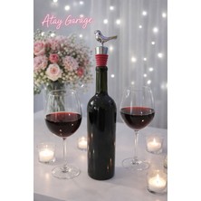 Atay Garage Dekoratif Kuş Figürlü Şarap Şişe Tıpası  Sızdırmaz Silikon Sürahi Tıpası