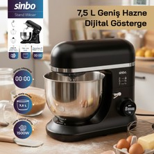 Sinbo SMX-2773 / Dijital Ekranlı Zaman Ayarlı Stand Mikser / 7.5 Litre / 1500W