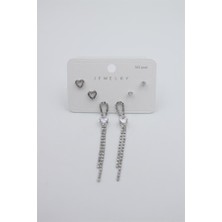 Royaleks Çoklu Set Küpe - Gümüş