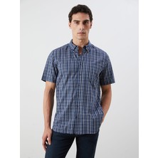 Lc Waikiki Yeni Sezon Regular Fit Kısa Kollu Ekose Poplin Erkek Gömlek