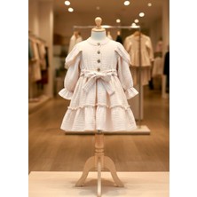 Kız Çocuk Desenli Uzun Kollu Şık Elbise Günlük Özel Koleksiyon