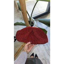 BeeYouStudio Kırmızı El Örgüsü Portföy Çanta