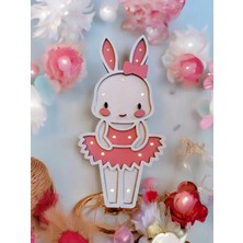 GHY Ahşap Işıklı Tavşan Figürü Bebek Masası Dekoru - Işıklı Tavşan Detaylı Kreş Dekorasyonu