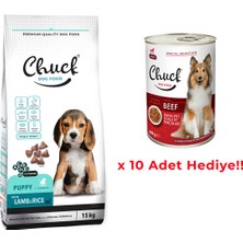 Chuck Kuzu Etli Yavru Köpek Maması 15 kg