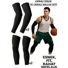 Gazelmanya Basketbol Dizliği + Basketbol Kolluğu Korumasız Spor Dizlik Basketbol Kolluk Koşu Dizliği Fitness