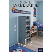Dükkanönü 6 Katlı Modüler Ayakkabılık Lüks Ayakkabı Kutusu Seti Dolabı Katlanır Istiflenebili