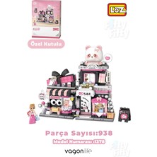 Vagonlife Loz Street Mini Serisi Kedi Temalı Hediye Dükkanı 938 Parça Oyuncak Blok Yapım Seti  FFLZ-1378