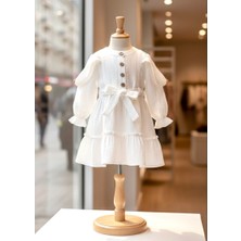 Kız Çocuk Desenli Uzun Kollu Şık Elbise Günlük Özel Koleksiyon